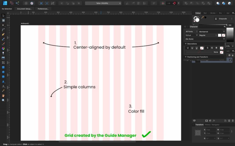 affinity designer grid affinity designer grid